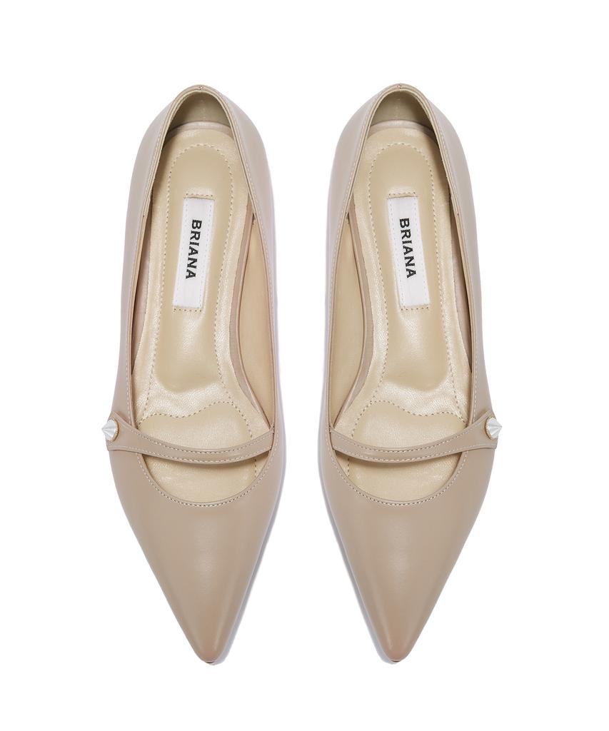 Briana Pearl Stiletto Flats [Skin Beige]