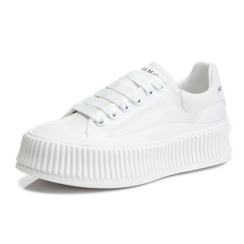 First layer cowhide biscuit shoes women's 2025 summer new leather little white shoes women's platform versatile shoes casual women's shoes