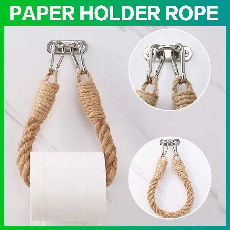 D2 Vintage Bathroom Accessories Decor Towel Lanyard Toilet Paper Holder Home Hotel Tissue Hanger Towel Organizer Wall Mounted