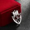 Rhinestone Horse Vintage Brooch Crown Badge Pin Jewelry Accessories