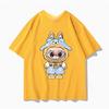 LABUBU Collaboration Short-sleeved T-shirt for Men in Summer, Labubu Doll Accessories, Loose and Versatile Clothes, Half-sleeved