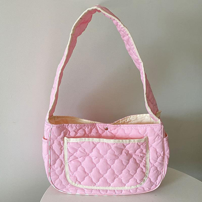 

Korean niche pet bag messenger bag going out portable dog large capacity high value cute shoulder canvas cat bag