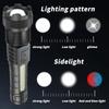 2pcs Rechargeable Zoomable Super Bright Flashlight for Emergency Power Outage, for Outdoor Camping, Hurricane