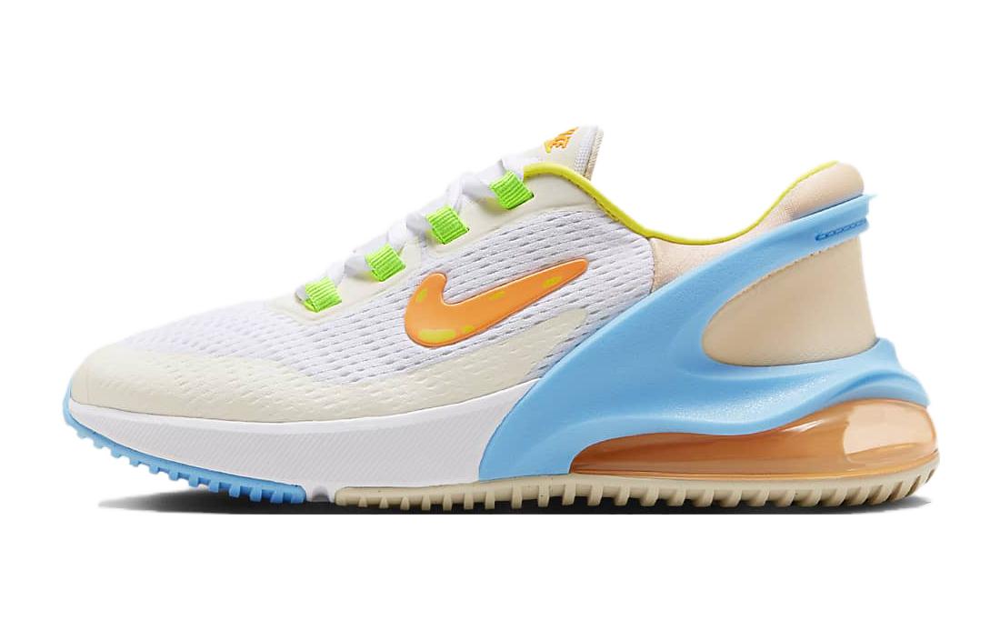 

Nike Air Max 270 Go Cushioning, Wear Resistant Low top Kids Lifestyle Shoes White Blue Orange Unisex FN9926-181 38.5