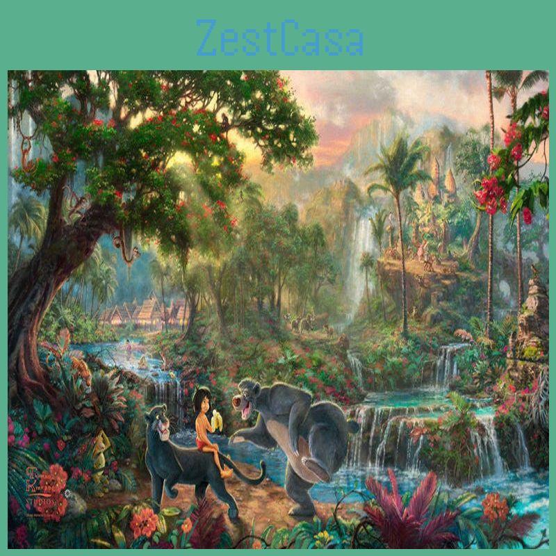 Meerjungfrauenprinzessin Leinwand Wandkunst Für Moderne Märchen Schlafzimmerdeko Cartoon Stil Bunt Gerahmt Sprühmalerei Verschiedene Größen