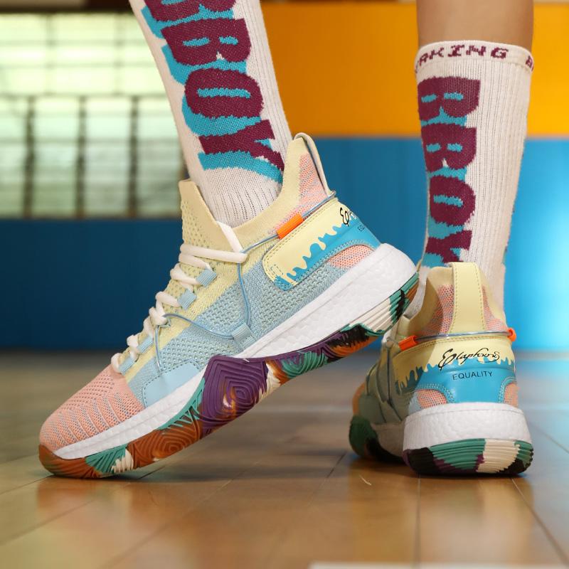 35-46 Teen Adult Large Shock Absorbent Anti Slip Wear Resistant Breathable Outdoor Basketball Shoes Casual Sports Shoes