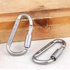 5Pcs Aluminum Alloy D Shape Carabiner Screw Lock Bottle Hook Buckle Hanging Padlock Key Chain Camping Hiking