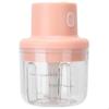 250ml Roze Elektrische Vleesmolen Food Chopper Mini Keuken Versnipperaar USB Opladen