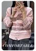 Stylish Women's Round Neck Jacquard Knit Cardigan - 2025 Autumn/Winter Thick Outerwear Sweater