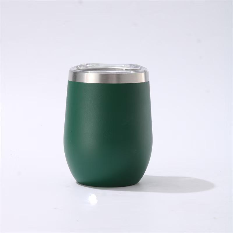 12oz Insulated Eggshell Stainless Steel Wine Glass (U-Shaped, Large Belly)