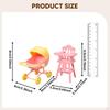 1/12 Highchair and Mini High Chair Toy Imaginative Photo Prop Dollhouse Furniture for Handcraft Life