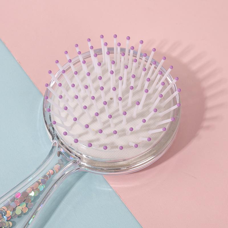 New air cushion comb - round handle, glitter scalp massager hair brush