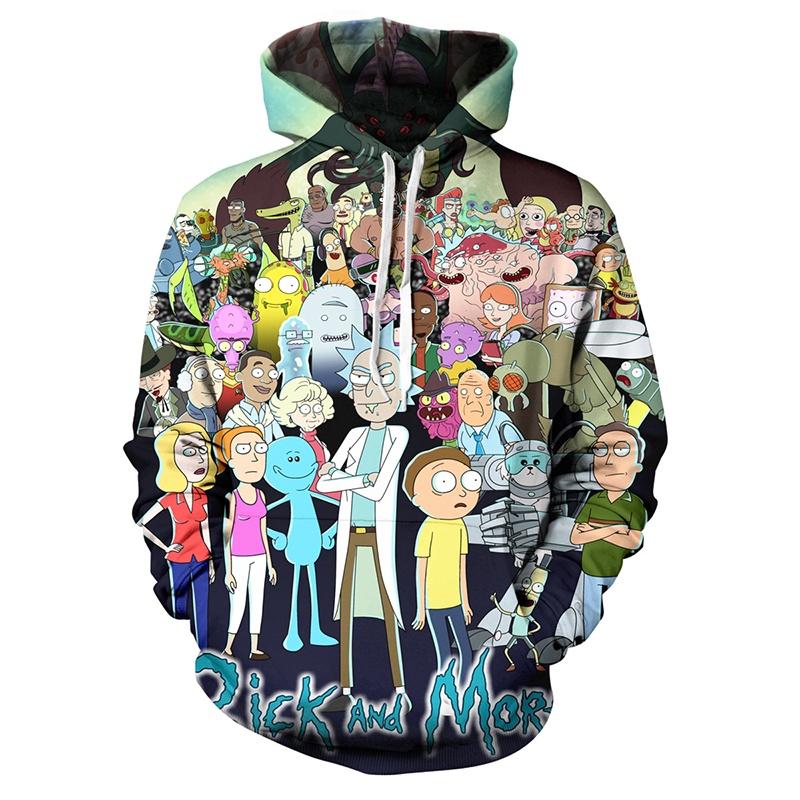 Cartoon And Rick 3d Print Casual Hoodies Women Men Sweatshirt New Pullover