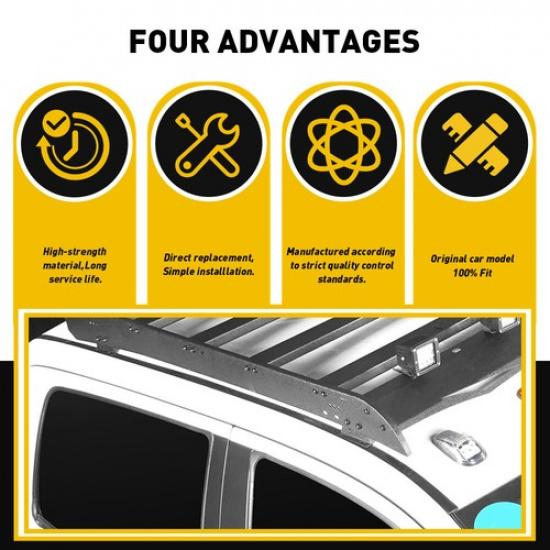 LEFT & RIGHT ROOF DRIP MOLDING For 07-21 TUNDRA CREW MAX 75552-0C060 EXV