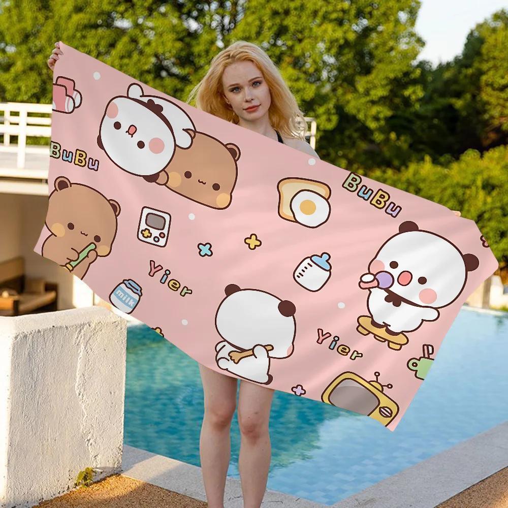 Niedźwiedź Panda B-Bubu-Dudu Anime Kreskówka Anime Ręcznik Plażowy Kąpielowy Miękki Chłonny Ścierka Prezenty dla Dzieci Na Kemping Siłownia