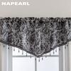 1PC NAPEARL Vintage Luxury Bead String Decorative Valance Jacquard Short Window Valance for Living Room Bedroom Home Decor