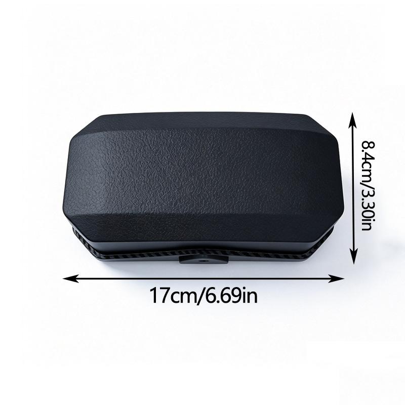 Car-mounted press-fit carbon fiber grain sunglasses case, universal sunshade anti-pressure and scratch-resistant goggles protect