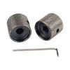 2Pcs Electric Guitar Bass Dome Knobs with Hole Metal Guitar Tone Volumes Knob Potentiometer Hat Caps Guitar Parts
