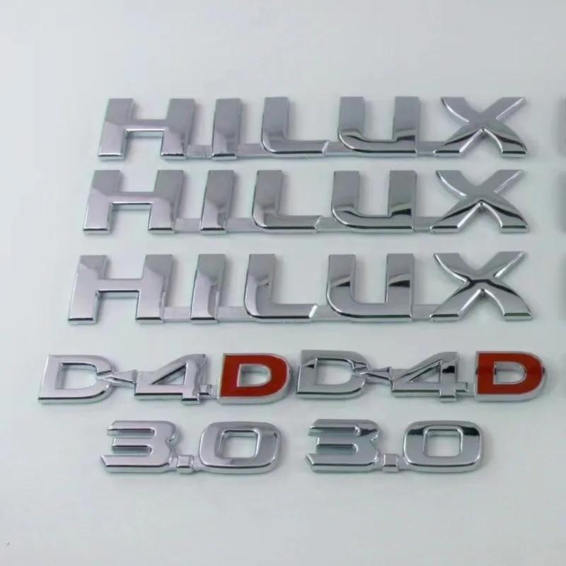 ABS HILUX 2005-2015 Logo Car Letter Sticker for Toyota VIGO MK6 MK7 HILUX 3.0 D4D Trunk Decal Badge flank Emblem Accessories
