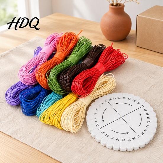 10 Colors Waxed Thread Wax String Kit for Necklace Making & Rope Multi Color Braiding Tool Cord DIY Handmade Bracelet Jewelry Making Craft Supplies
