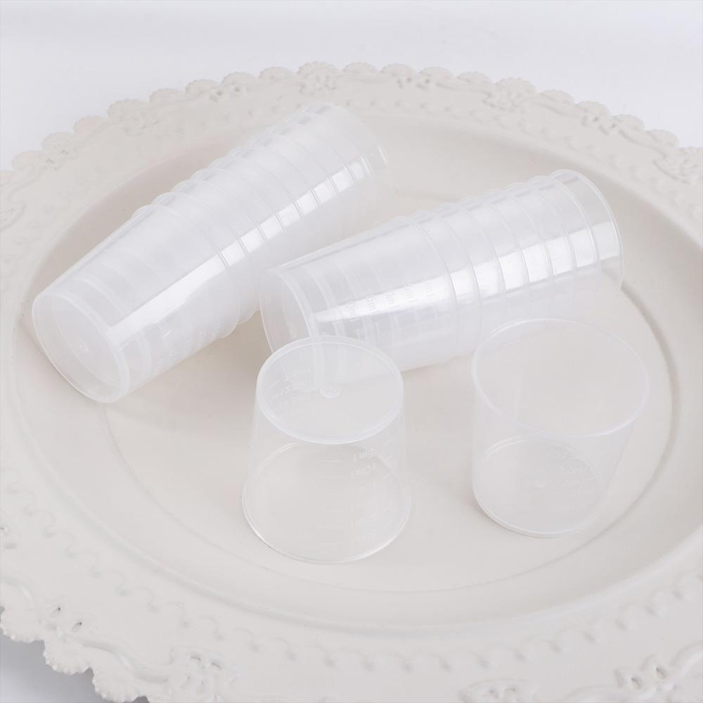 1oz/30ml Medicine Pills Plastic Resin Scale Cups Measuring Tool Graduated Cups Container
