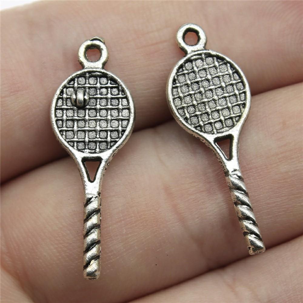 20pcs Sport CharmsTennis Charms Tennis Racket Charms For Jewelry Making Pendants DIY Crafts Making Findings Handmade Jewelry