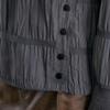 Maxza Button Point Embossed Shirred Long Sleeve Blouse Zd10qt500na