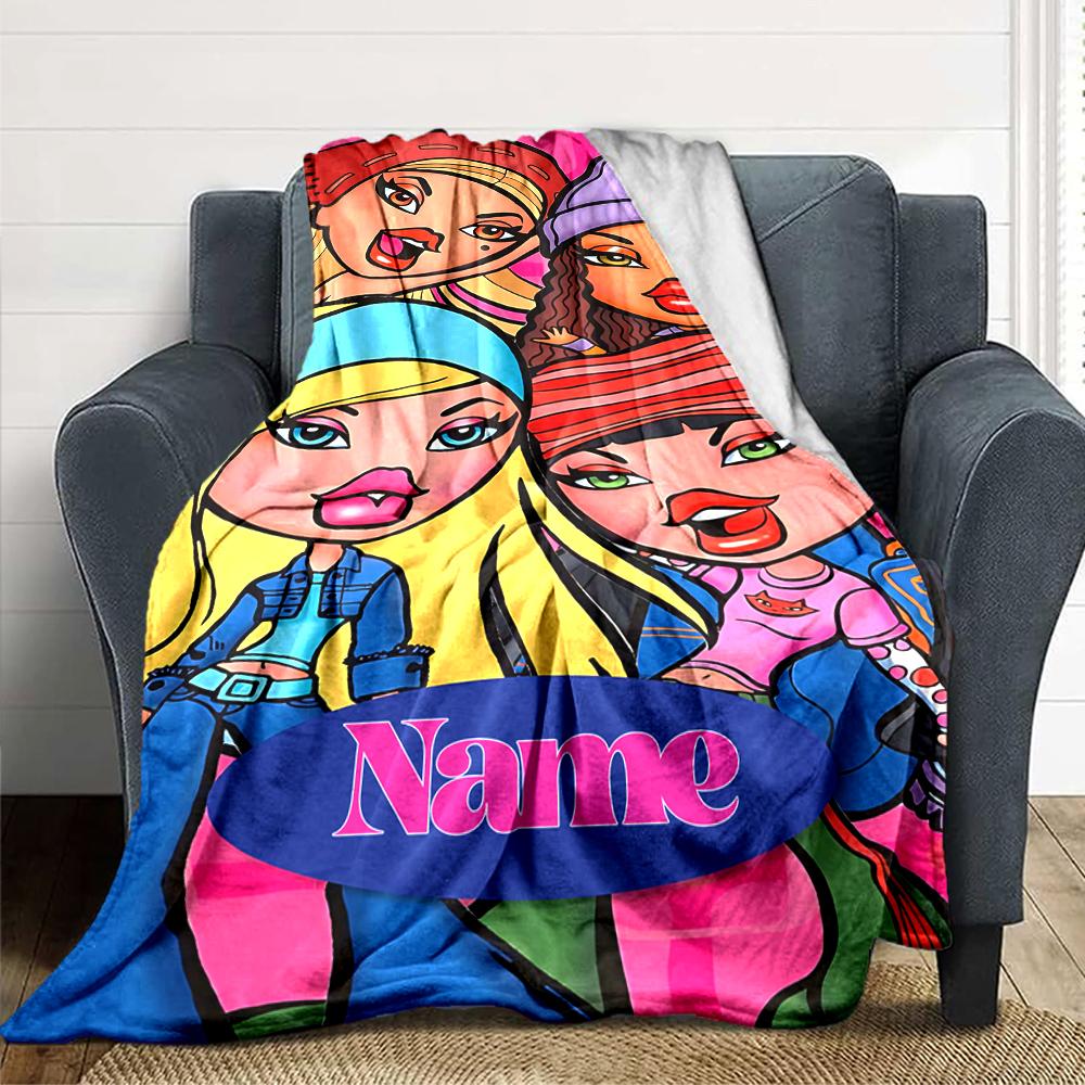 Custom Name Starlit Fashion Journey blanket for Couch & Bed, Plush Cozy Fuzzy Blanket Super Soft & Warm Blankets for Fall and Winter. 0908149
