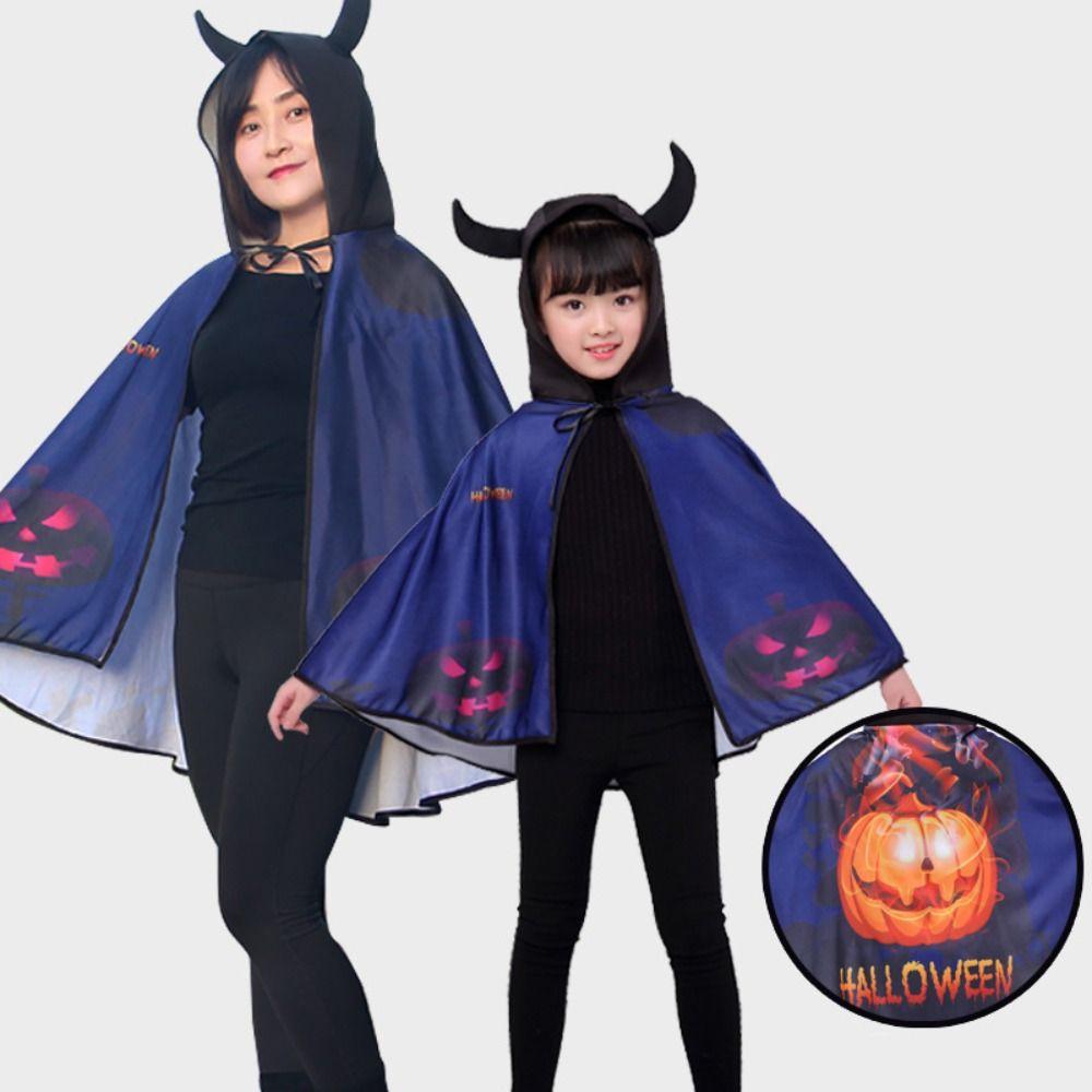 Adult Kids Halloween Cloak Cape Children Day Cosplay Costume Punk Halloween Cosplay Cloak  Party