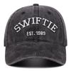 Swiftie Vyprané retro stařené výšivka písmen baseballové čepice ženy muži venkovní hip-hop ležérní kachní klobouky