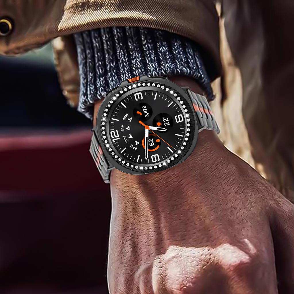 Bling Diamond Bezel Cover for Samsung Galaxy Watch 8 Classic Smartwatch Bumper Ring Case Galaxy Watch8 Classic 46mm Accessories