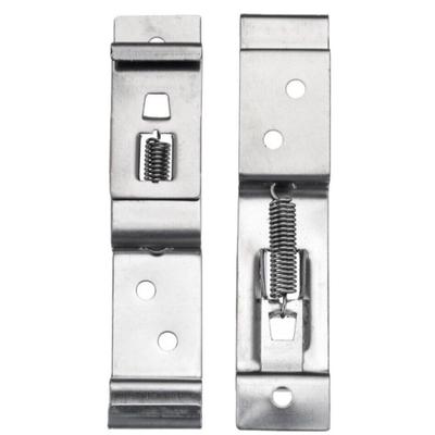 4pcs Rectangular Trailer Number Plate Clips Spring Corrosion Resistance Car License Plate Bracket Stainless Steel Sturdy