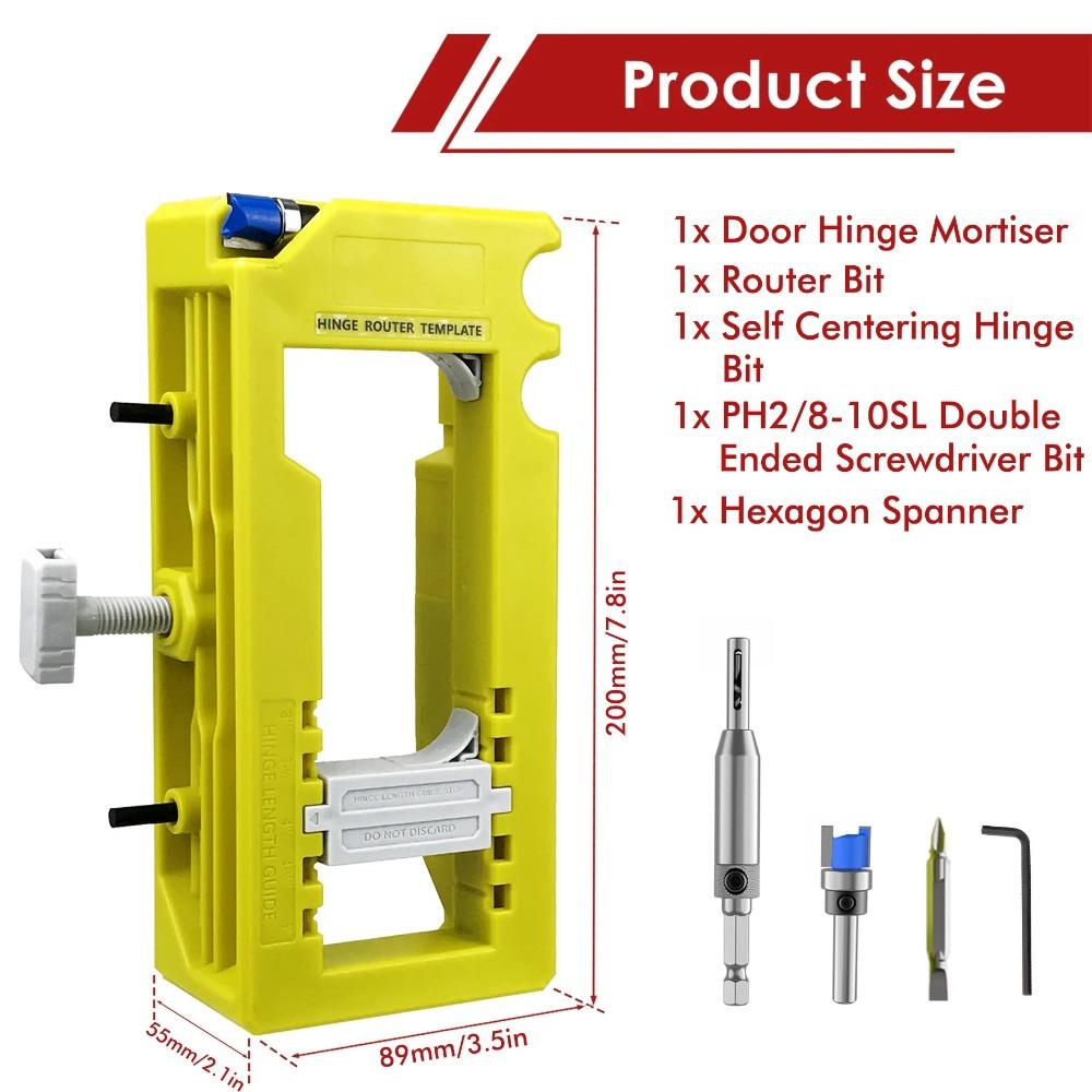 Door Hinge Jig Door Hinge Mortiser  Hinge Installation Kit  Door Hinge Router Template For 3Inch To 5Inch Hinges