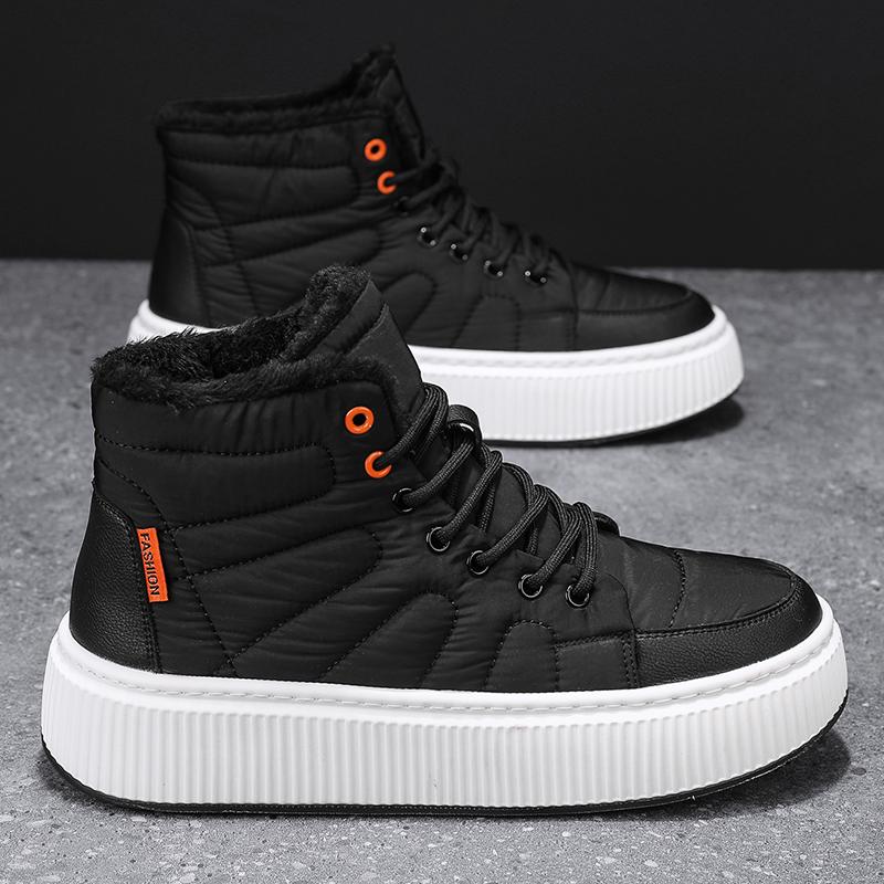 Модные черные уличные ботинки ручной работы с высоким берцем — фото 4