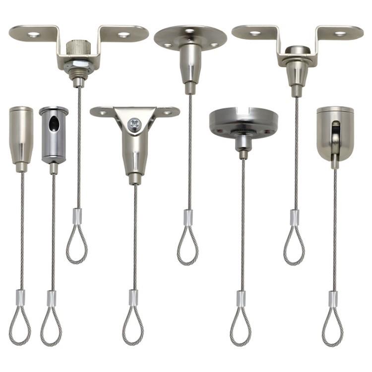 Adjustable Steel Wire Rope Hanger for Lamps, Paintings, and Exhibitions