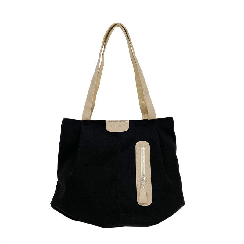 New shoulder bag large-capacity canvas bag high-value foreign versatile nylon big bag student tote bag