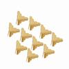 12 pz Scatola di Legno Gioielli Custodia Regalo Angoli Protettori Decorativi Copertura Bordo in Ferro Paraspigoli