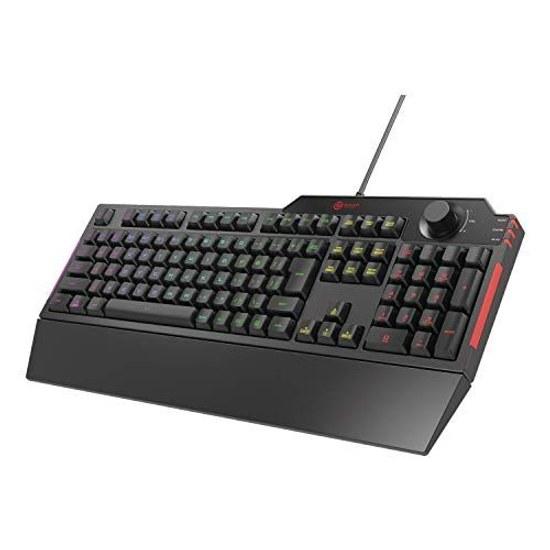 Elecom Gaming-Tastatur Kabelgebunden TK-G02UMBK Abnehmbare Handballenauflage Lautstärkeregler Membran Vollständige Tasten Schwarz