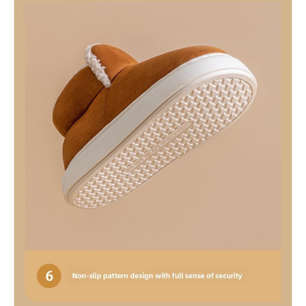 Luxusní bavlněné pantofle na zimu pro vnitřní protiskluzové a venkovní příležitostné nošení. Bavlněné pantofle s hustým sametem a teplé bavlněné boty