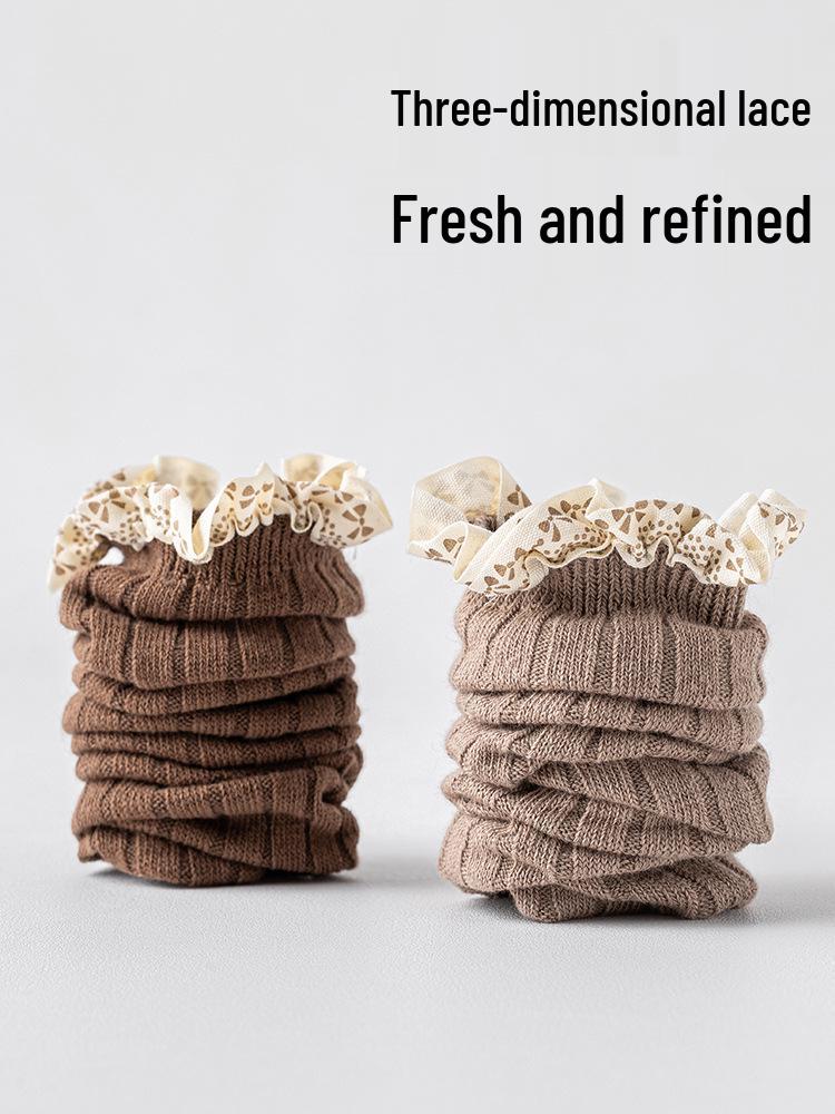 Newborn Baby Unisex Over-the-Knee Lace Socks for All Seasons