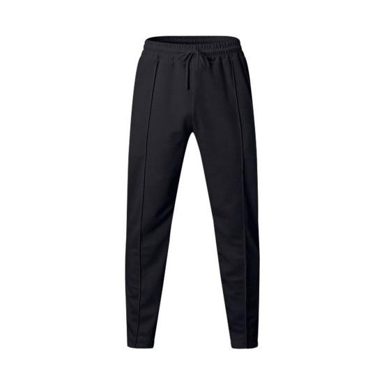 Men Suit Pants Drawstring Wide Leg Solid Color Straight Wide Leg Loose Drawstring Elastic Waist Daily Wear Formal Business Sport Trousers