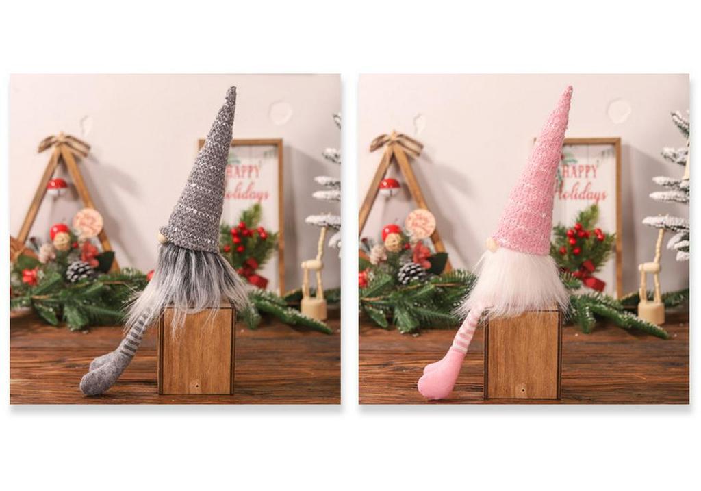 Christmas Gnome Ornament: Long-Legged Faceless Doll Hanging Decoration
