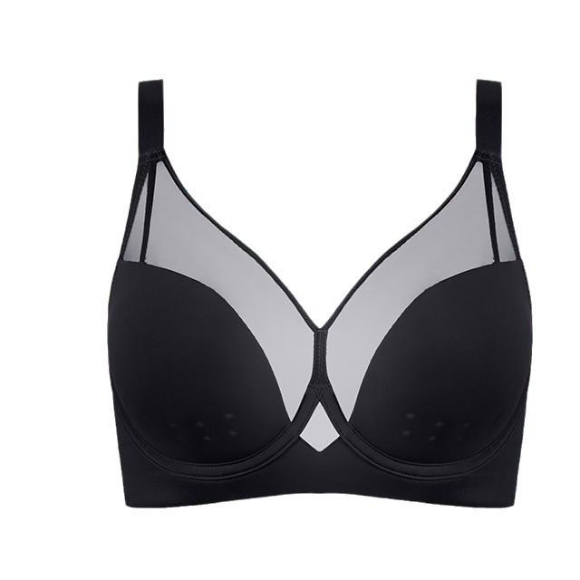 Summer Seamless Underwear Women's Big Breasts Show Small Breasts, Gather and Close the Secondary Breasts, Anti-sagging Adjustment Type, Thin Full