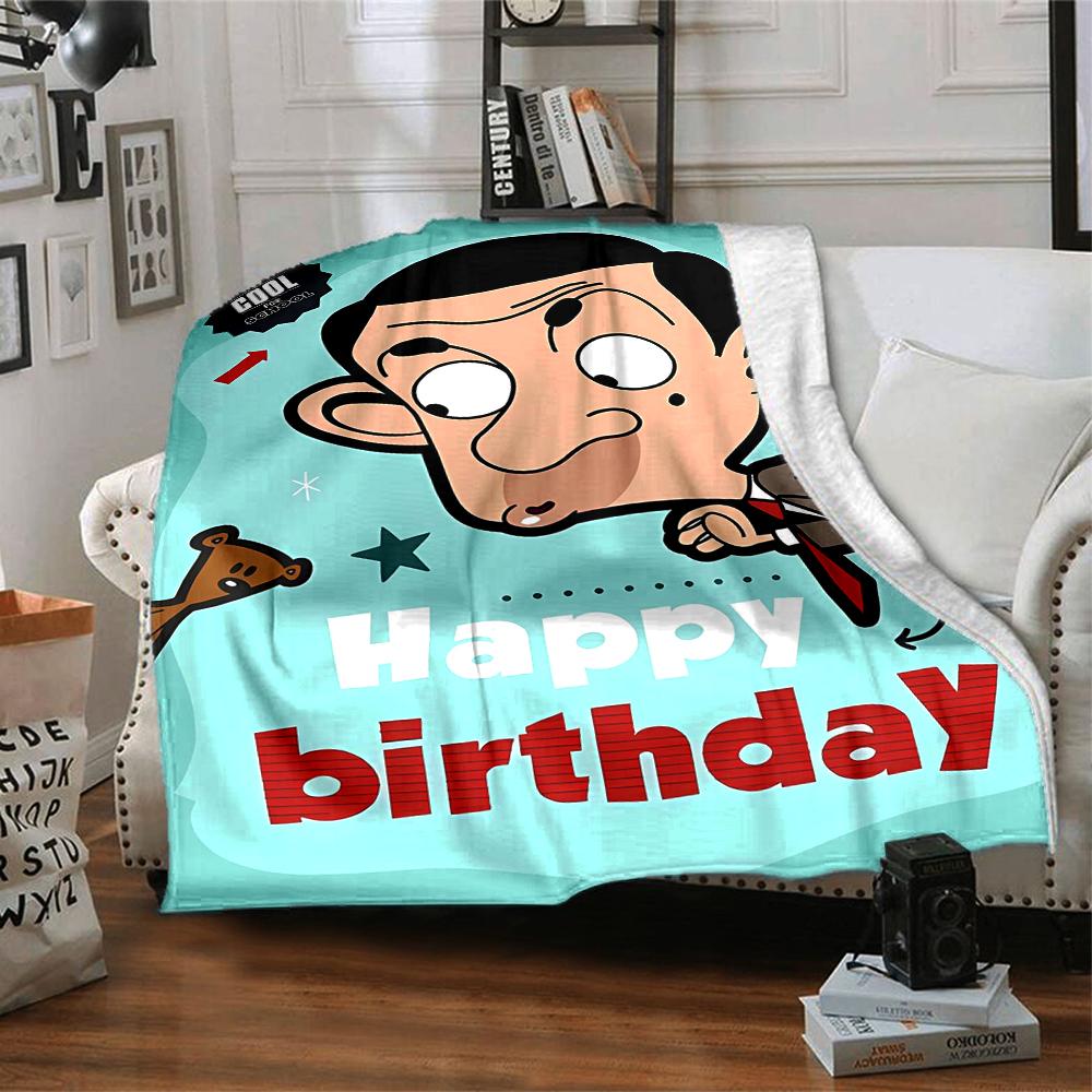 1pc Mr Bean1 Blanket, Gift, for Men and Women, Soft Blanket, Good for Sofa Bed Couch Travel, Lightweight Flannel Blanket