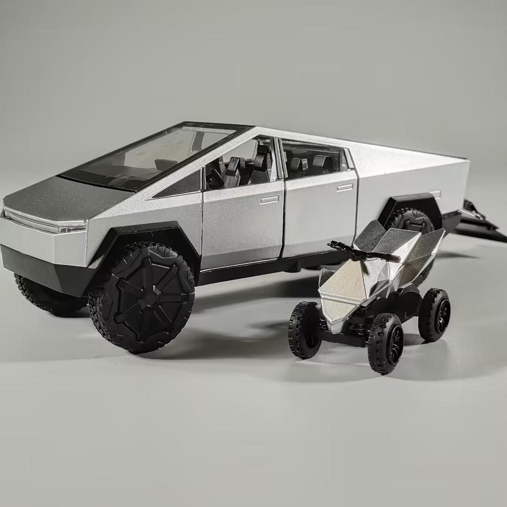 1:32 Truck Model Alloy Diecast Car With ATV Home Trendy Toys Sound & Light Birthday Gifts With Friend Children's Toy Car Series