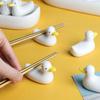 Cute Duck Chopstick Holder Creative Chopsticks Rest Ceramic Chopstick Stand  Table Decoration