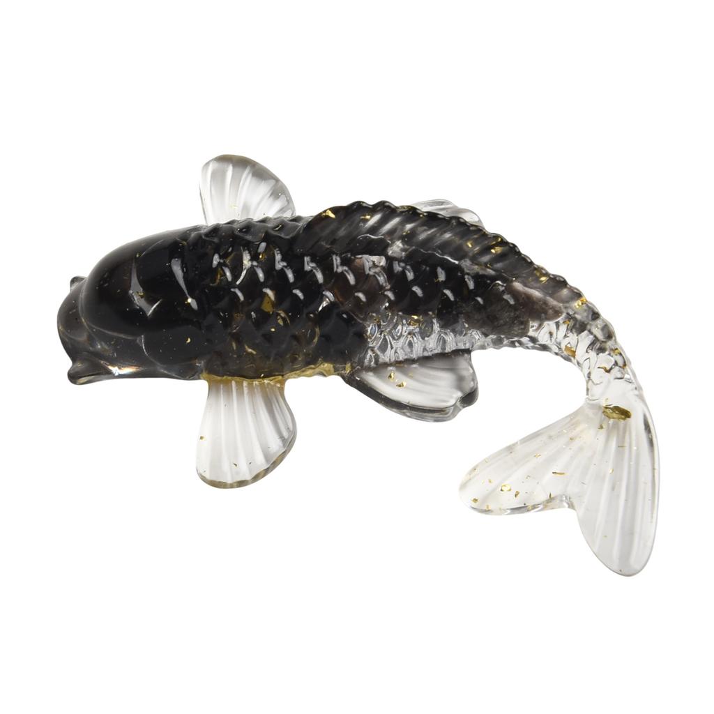 Kreatives künstliches Koi-Fisch-Ornament für Schreibtisch, Auto, Heimdekoration Hergestellt aus Natur für Kristall-Opfer Schöner Glanz und Stil