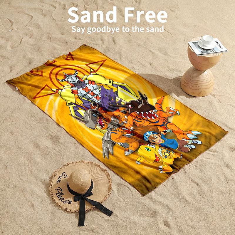Digimon Beach towels also serve as bath towels summer essential a musthave for the outdoors the beach and the pool