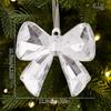 Christmas Acrylic Ornaments: Bow, Snowflake, Teardrop, Star, Rhombus, and Tree Window Decorations