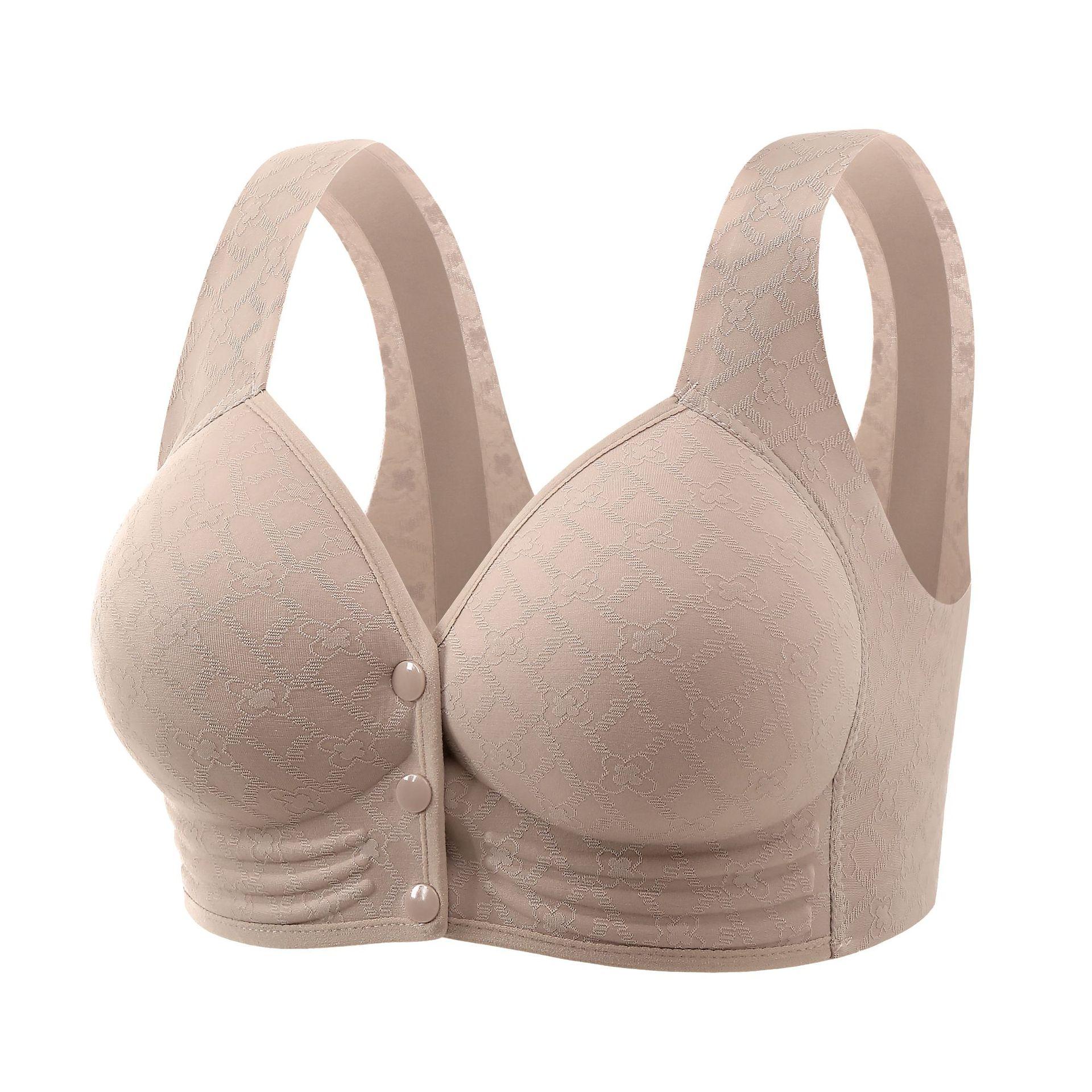 

Новый большой размер без стального обода спереди пряжка жилетного типа женское нижнее белье комфортный бюстгальтер бюстгальтер 46/105BC cup хаки